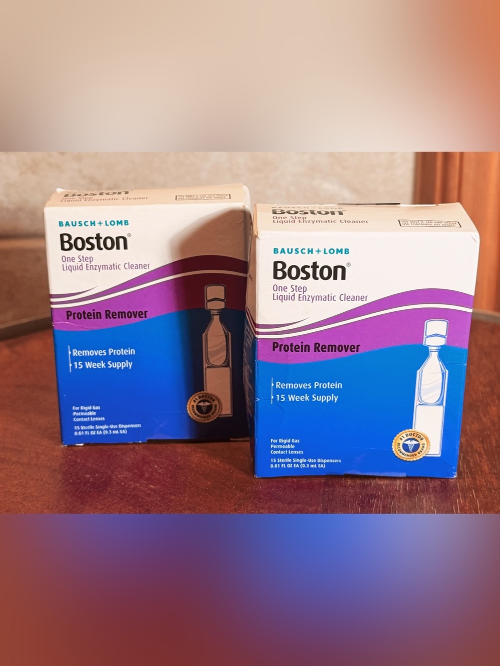Boston One Step Liquid Enzymatic Cleaner, Protein Remover, 0.01 Fl Oz 2 Boxes